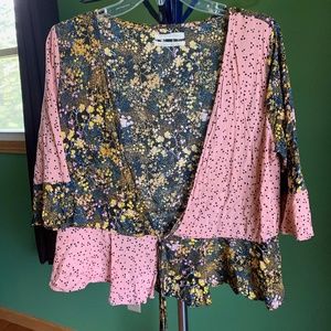 Urban Outfitters | Boho Tie Front Blouse